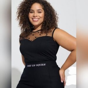 NWT Disney Retro Villains Collection Ursula Sweetheart Illusion Top Sz 1X